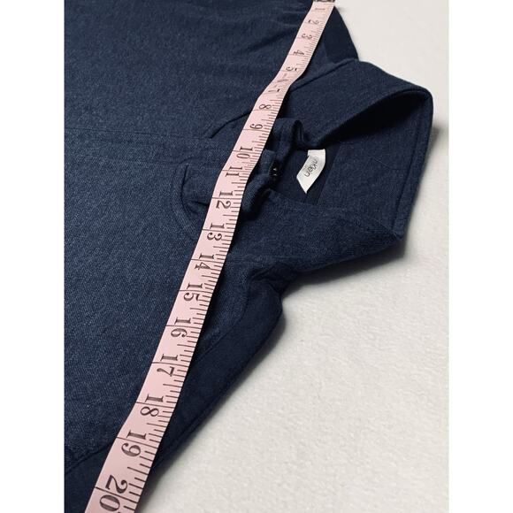 XXL Calvin Klein Mens 1/4 Zip Pull Over Active Blue w/ Stripe Sleeve Sweatshirt - Picture 5 of 9